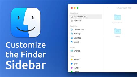 Macos Finder How To Customize The Sidebar Youtube