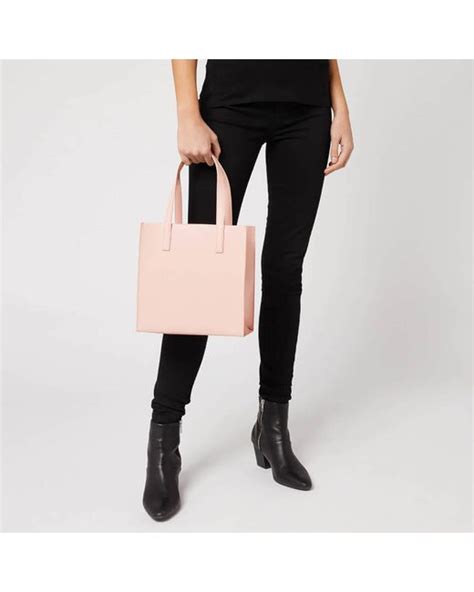 Ted Baker Pink Seacon Crosshatch Small Icon Bag In Pink Bag Ted