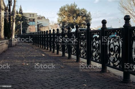 Black Wrought Iron Fence Stock Photo - Download Image Now - Antique ...