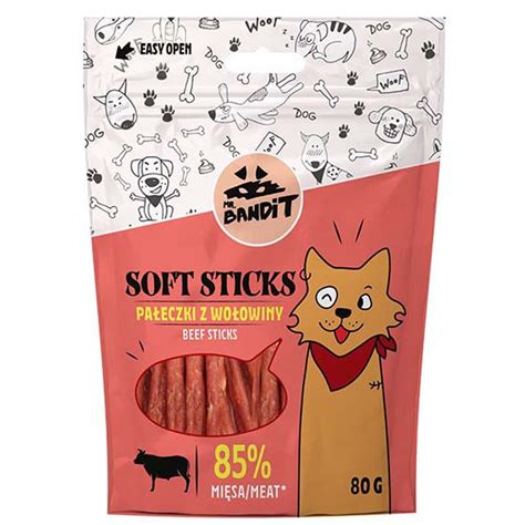 Mr Bandit SOFT STICKS Pałeczki z Wołowiny Beef Sticks 80g VETEXPERT