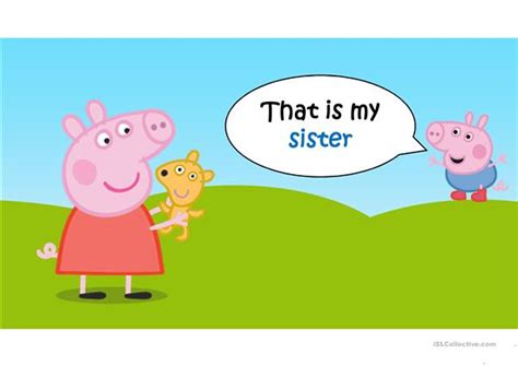 Family Members - Peppa Pig family with sound - English ESL Powerpoints ...