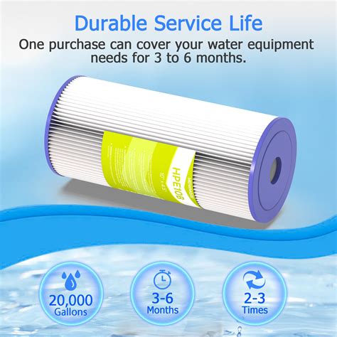 MewMore 5 Micron Whole House Water Filter Cartridge Pleated Sediment