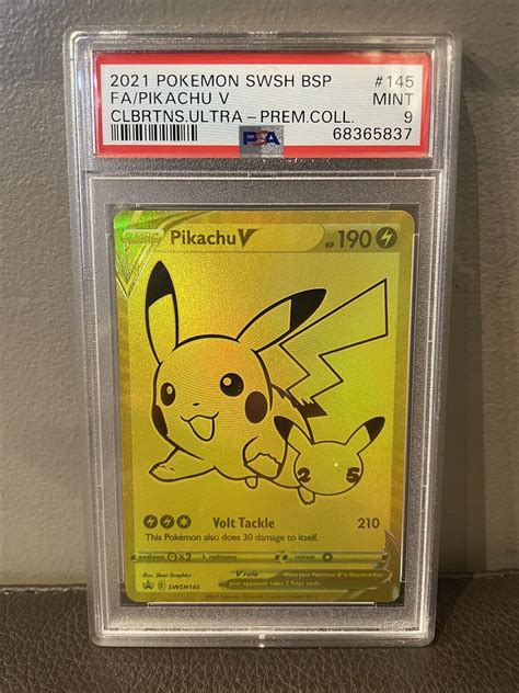 Mavin 2021 Pokemon SWSH145 Black Star Promo Full Art Pikachu V