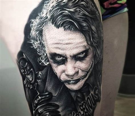 10++ Awesome Heath ledger joker tattoo black and white image HD