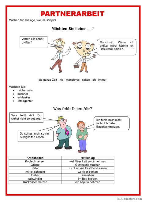 M Ndliche Kommunikation Partnerarb Deutsch Daf Arbeitsbl Tter Pdf Doc