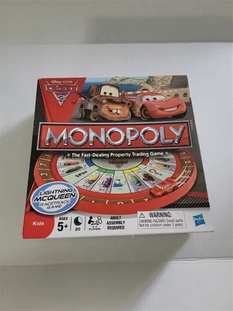 Monopoly Disney Pixar Cars Lightning Mcqueen Racetrack Game