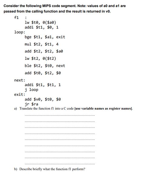 Solved Consider The Following MIPS Code Segment Note Chegg