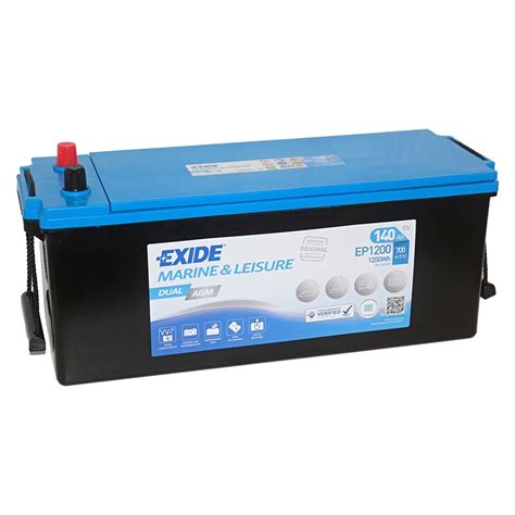 Exide Ep Dual Agm Ah V Caravan Marine