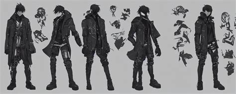 A Male Anime Cyberpunk Hero Protagonist Wearing A Stable Diffusion