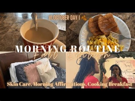 My Realistic Fall Morning Routine Vlogtober Day Youtube