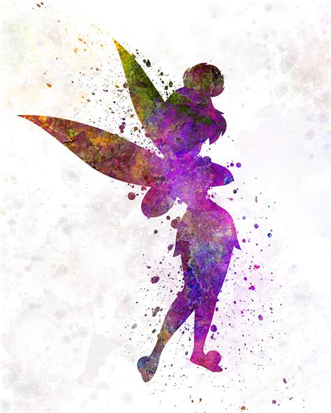 Tinkerbell In Watercolor Painting By Pablo Romero Pixels