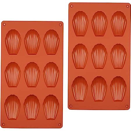 Burkfeeg Lot De 2 Moule Madeleine Silicone Moule Gateau Madeleine Mini