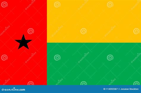 Guinea Bissau flag. stock illustration. Illustration of banner - 114592587