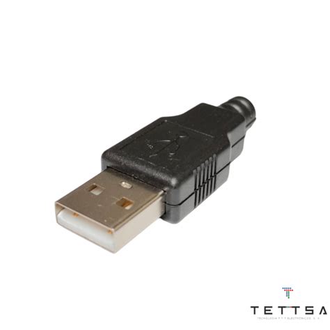 Conector Usb Macho Tipo A Para Soldar Con Cubierta Tettsa Tienda