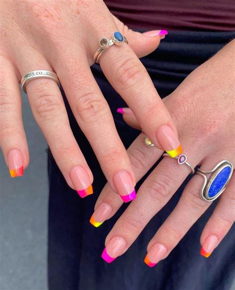 Light Up Your Nails With Electric Energy For Summer Neon Ombre