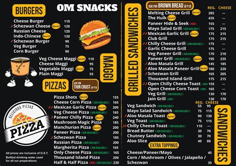 Om Snacks - Menu