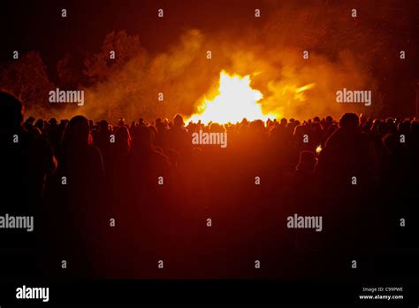 Guy Fawkes bonfire Stock Photo - Alamy