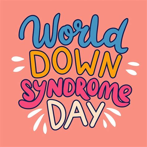 Premium Vector World Down Syndrome Day Inscription Handwriting