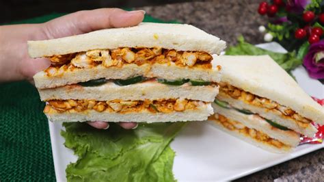 Bakery Style Chicken Tikka Sandwich Recipe Ramadan Special Healthy