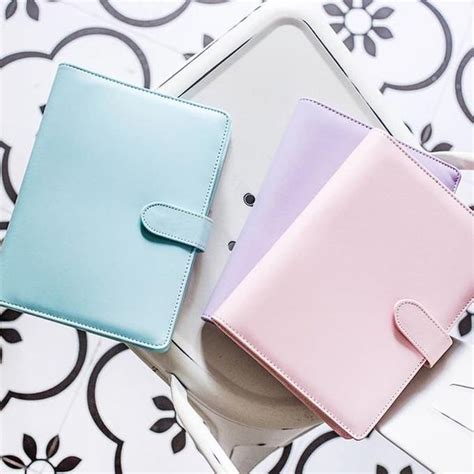 Jual Macaron 365 Leather Binder A5 Binder Ukuran Kertas A5 6 Ring Di