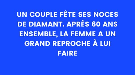 Blague du jour Un couple fête ses noces de diamant