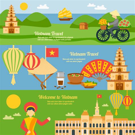 Vietnam Banner Set 468458 Vector Art at Vecteezy