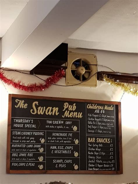 Menu At The Swan Bar And Restaurant Horndon On The Hill 121 High Road