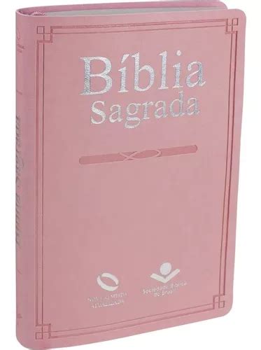 Bíblia Sagrada Nova Almeida Atualizada Capa Luxo Rosa Luxo