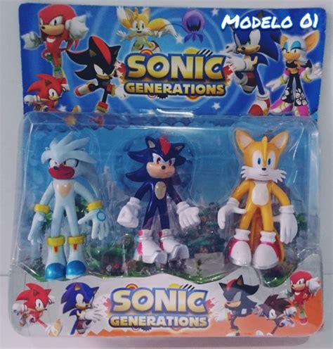 Kit Cartela C Bonecos Sonic Generations Modelo Produto