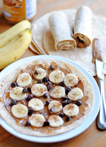 Peanut Butter And Banana Wraps Food Healthy Breakfast Recipes Easy Peanut Butter Honey