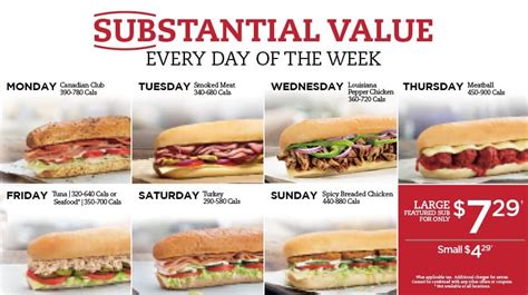 Mrsub Menu And Specials