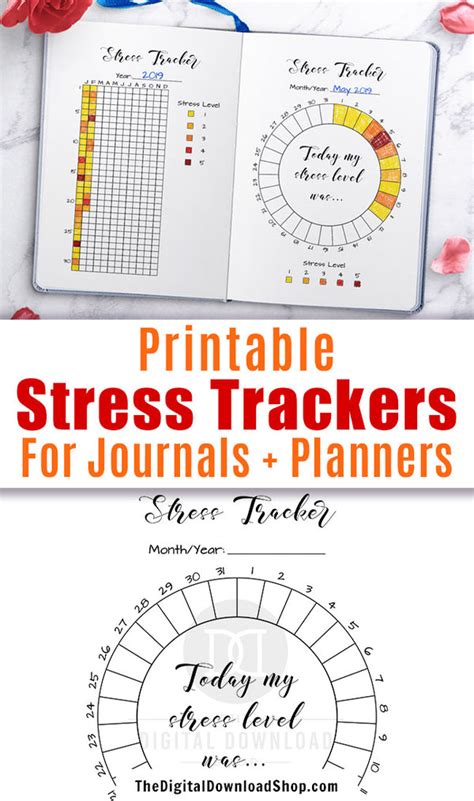 2 Stress Tracker Bullet Journal Printables The Digital Download Shop