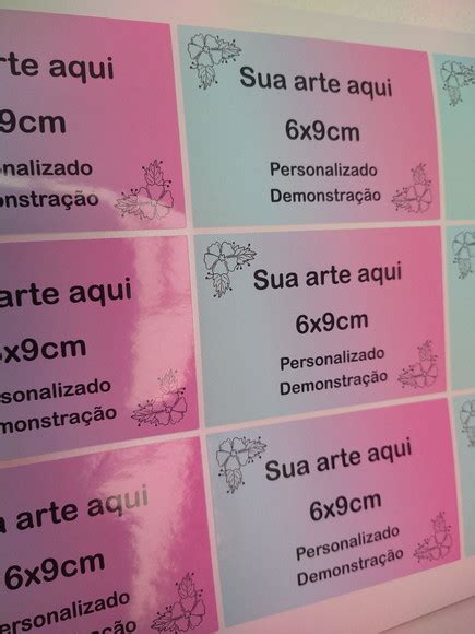 Adesivos Personalizados Tamanho 6x9cm 50 Unidades Elo7