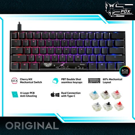 Jual Ducky Mecha Mini Led Rgb Black Alloy Frame Shopee Indonesia