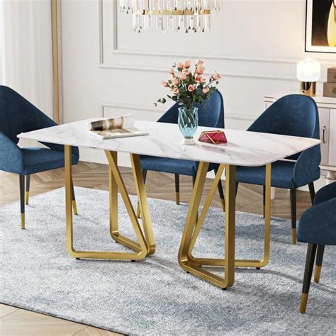 51 Marble Faux Marble Dining Tables For Effortless Elegance