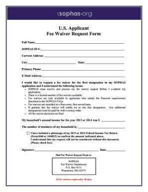 Waiver Request Form Fill Online Printable Fillable Blank Pdffiller