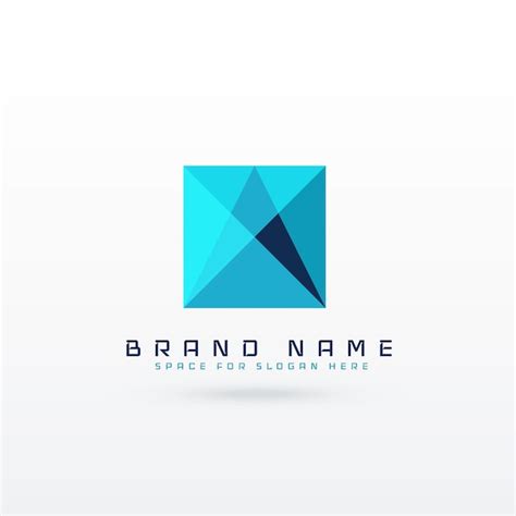 Free Vector | Blue square abstract logo concept design