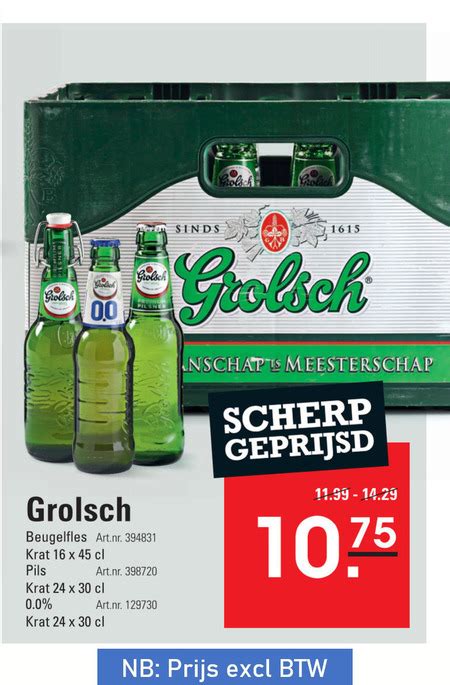 Grolsch Krat Bier Folder Aanbieding Bij Sligro Details