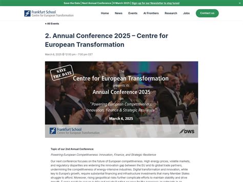 2. Annual Conference 2025 – Centre for European Transformation - YARD