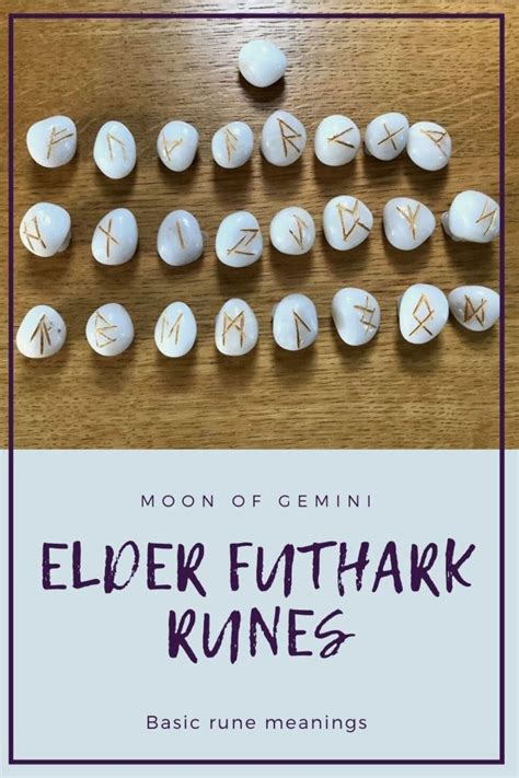 Basic Rune Meanings Elder Futhark Runes Moon Of Gemini Elder