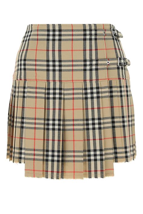 Burberry Embroidered Wool Mini Skirt Lyst