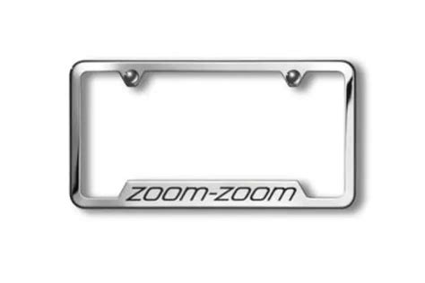 0000 83 M12 License Plate Frame Brushed Cx 7 Logo 2010 2012 Mazda