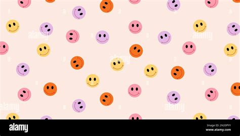 Retro Groovy Background The S Y K Cartoon Faces In Hippie Groovy