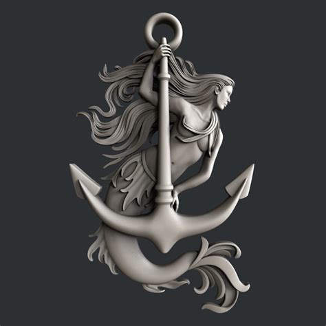 3d STL models for CNC Mermaid fish | CGTrader