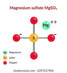 Magnesium Sulfate Molecular Structure Formula Mgso4 Stock Vector ...