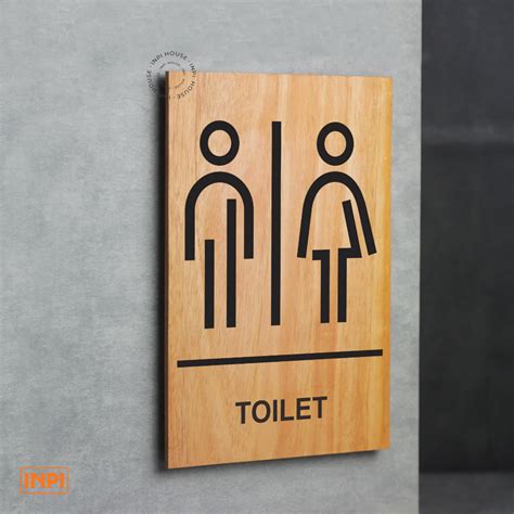 Jual INPI Sign Kayu Mahoni Sticker Portrait Logo Toilet Restroom