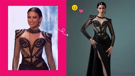 Michelle Dees Black Evening Gown At Miss Universe 2023