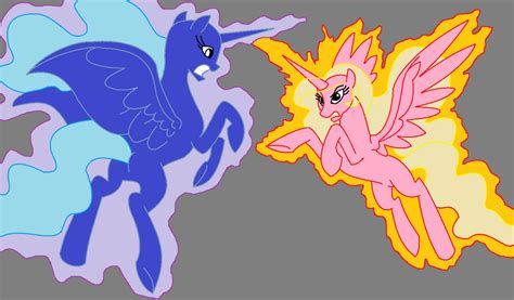 Nightmare Moon Vs Celestia Base by betaluna on DeviantArt