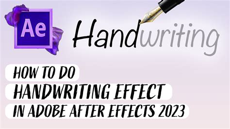 How To Do Handwriting Effect In After Effects Easy Guide Youtube