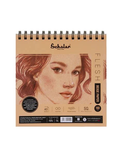 Scholar A A A Sq Flesh Beige Paper Sketch Pad Fsp Starbox